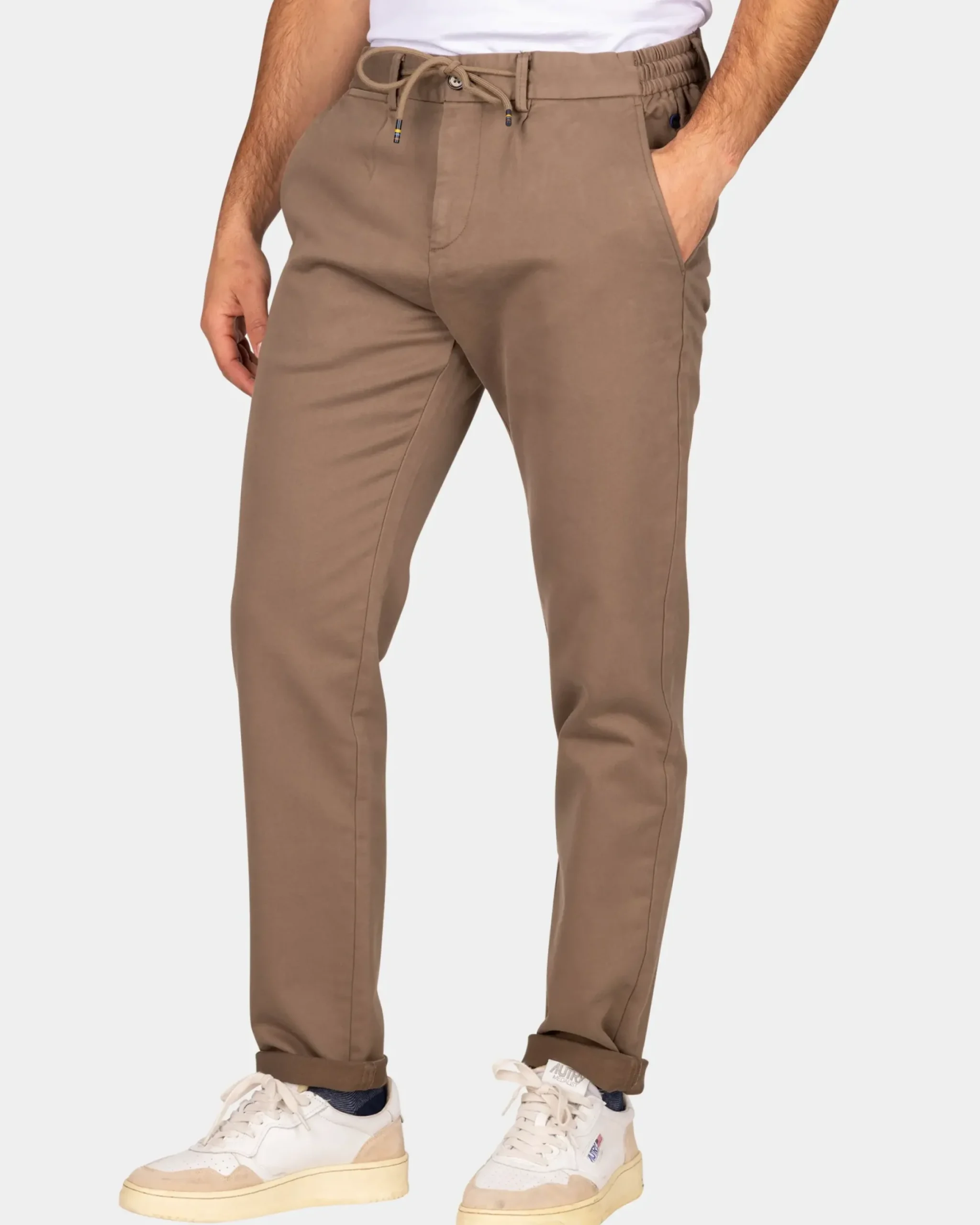 Donkerbruine jersey chino - Dark Mocca