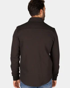 Donkerbruin fleece overshirt - Dark Mocca