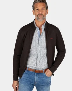 Donkerbruin wollen vest - Mud