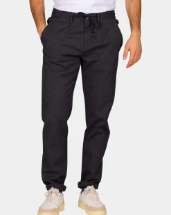Donkergrijze wol look broek - Antra