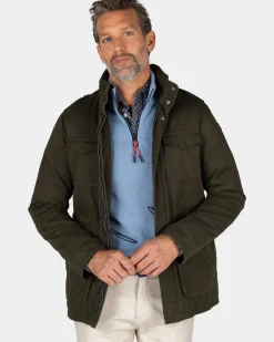 Donkergroene field jacket - Gravel Green