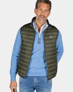 Donkergroene gewatteerde bodywarmer - Quartz Green