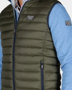 Donkergroene gewatteerde bodywarmer - Quartz Green