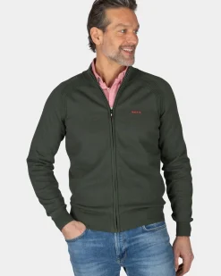 Donkergroen katoenen vest