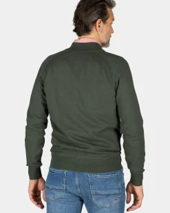 Donkergroen katoenen vest