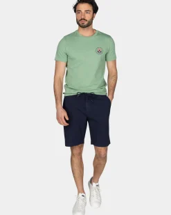 Donkergroen t-shirt van katoen