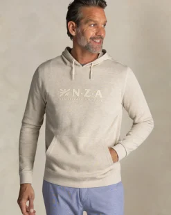 Ecru katoenen hoodie