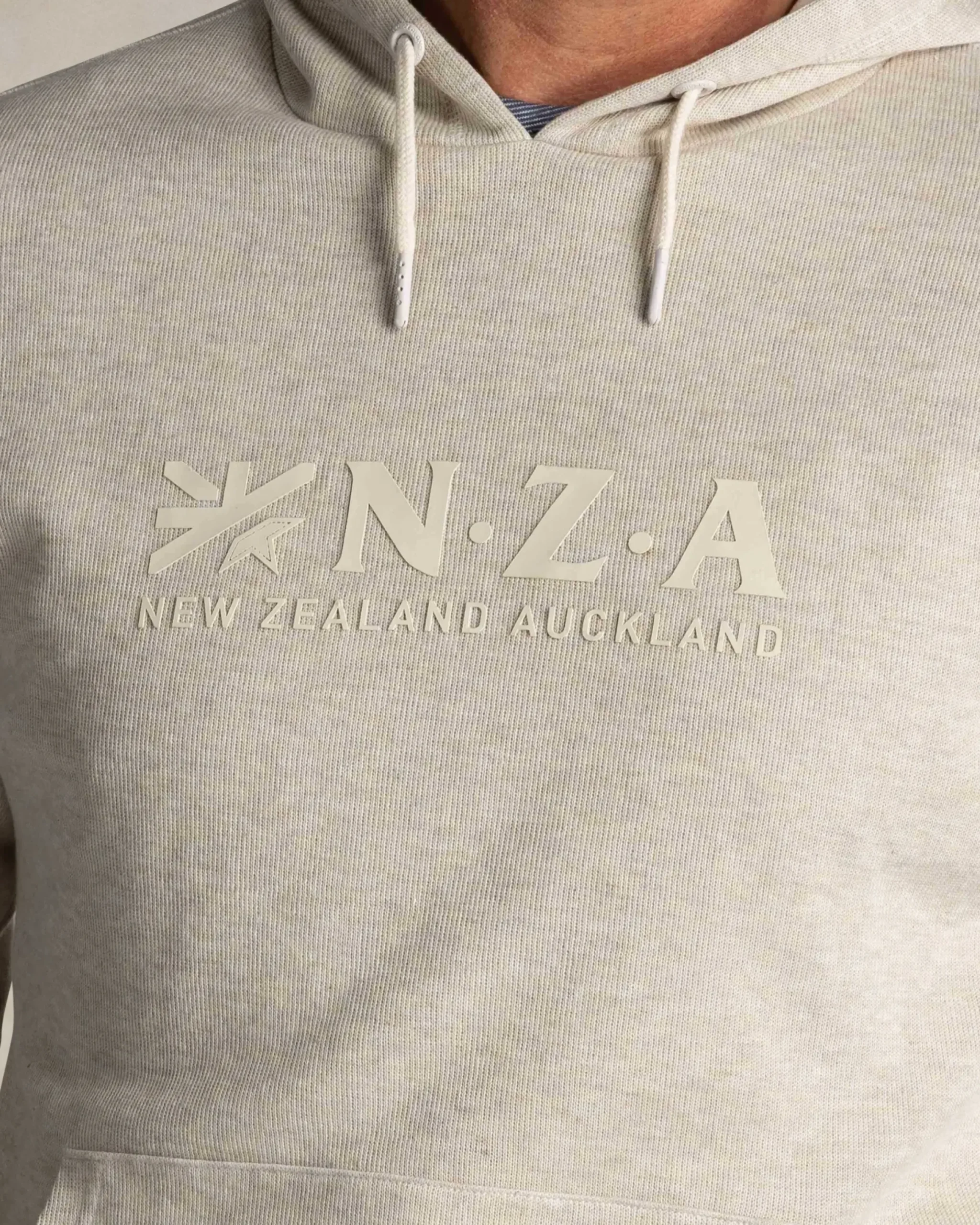Ecru katoenen hoodie