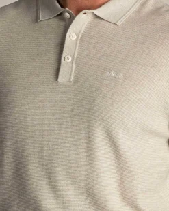 Ecru katoenen rugbypolo