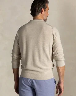 Ecru katoenen rugbypolo