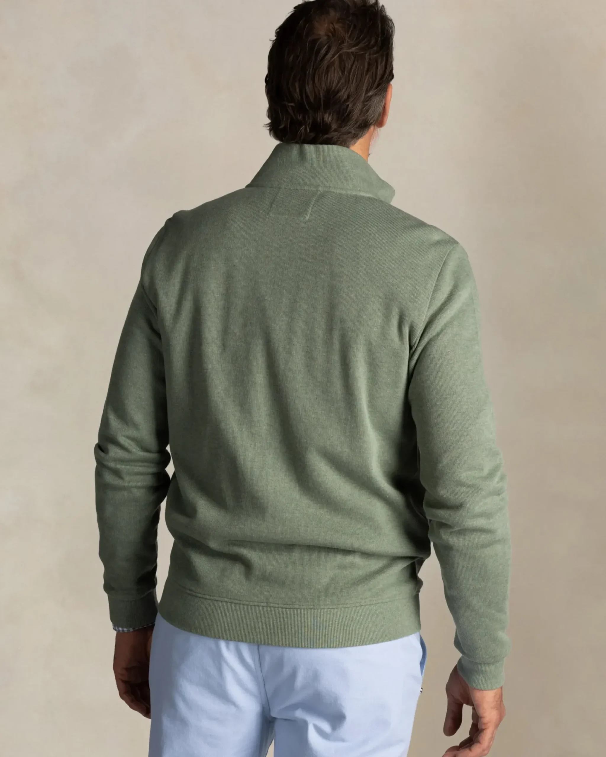 Ecru katoenen vest met ritssluiting