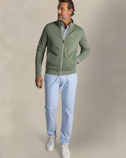 Ecru katoenen vest met ritssluiting