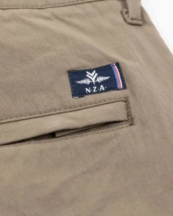 Effen chino met stretch - Misty Army