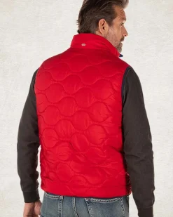 Effen gewatteerde bodywarmer - Carmine red