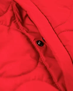 Effen gewatteerde bodywarmer - Carmine red