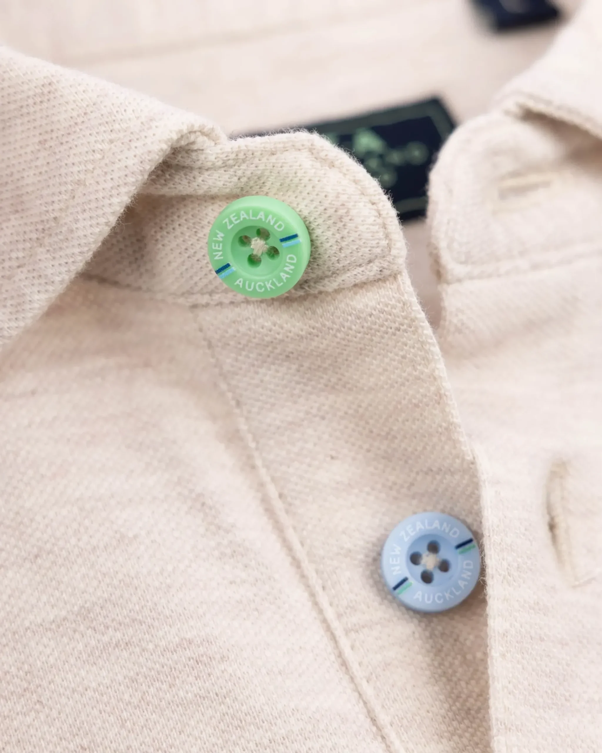 Effen katoenen beige polo