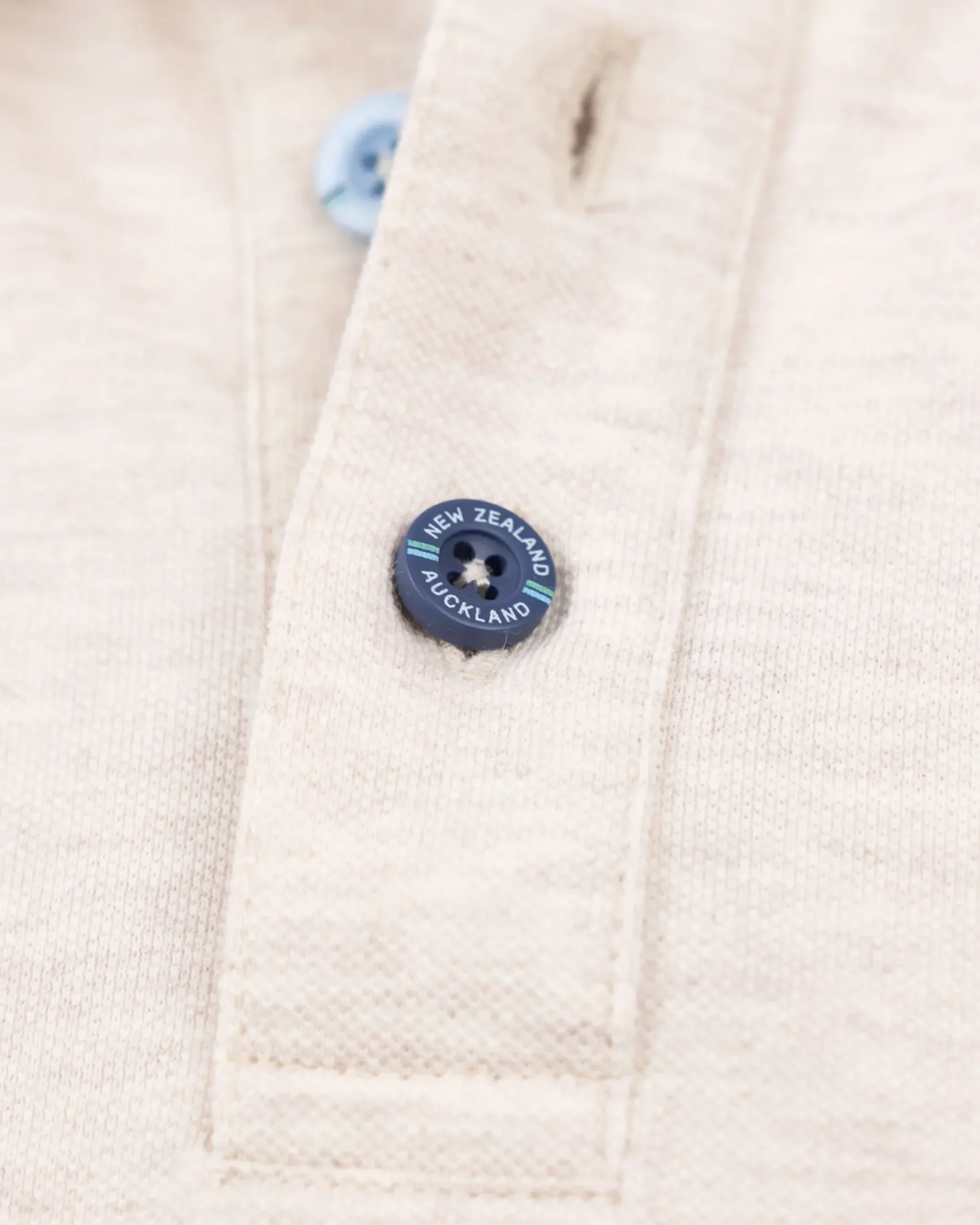 Effen katoenen beige polo
