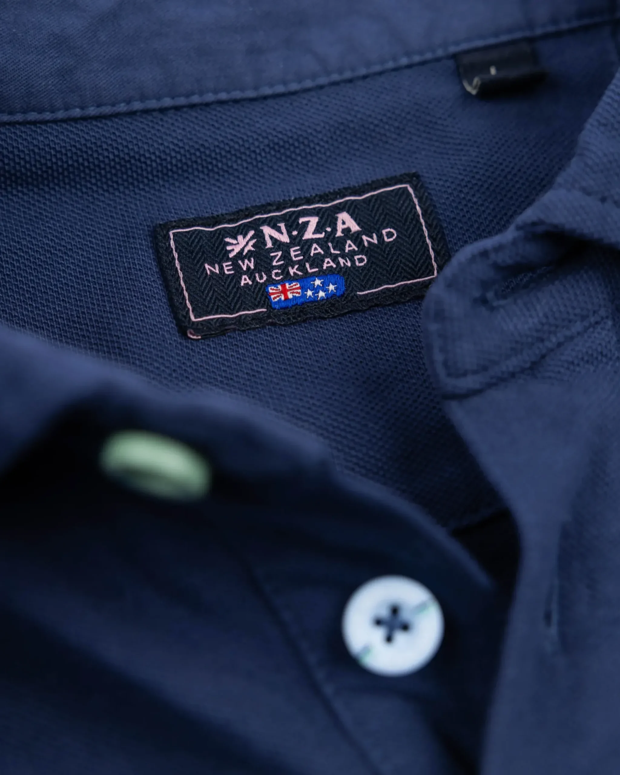 Effen katoenen blauwe polo
