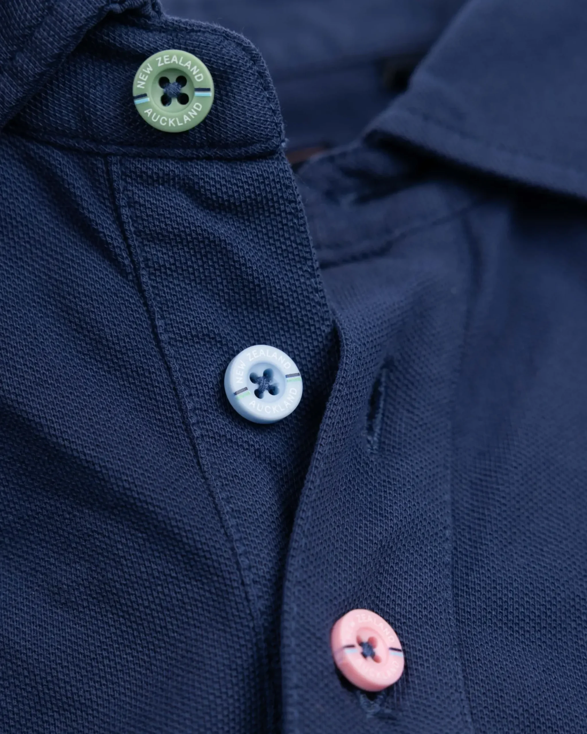 Effen katoenen blauwe polo
