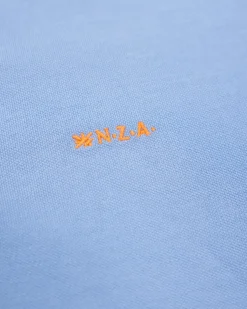 Effen katoenen felblauwe polo