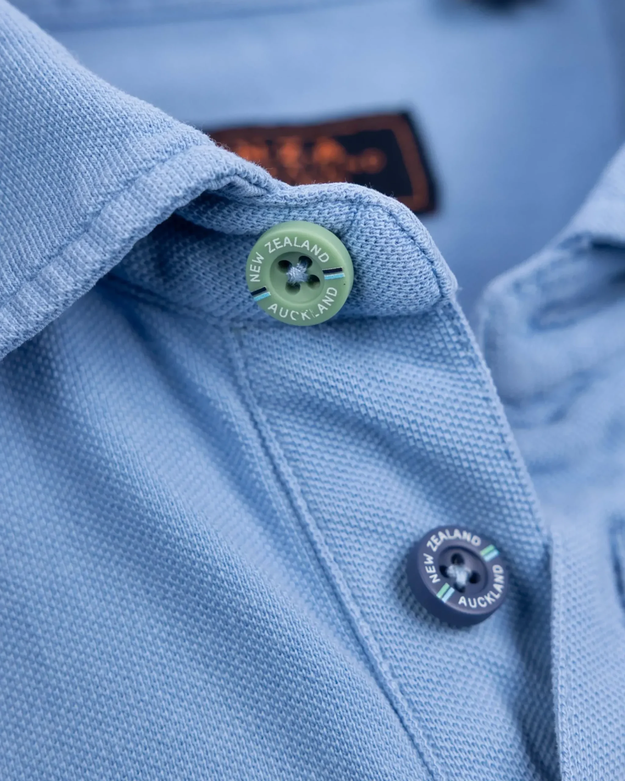 Effen katoenen felblauwe polo