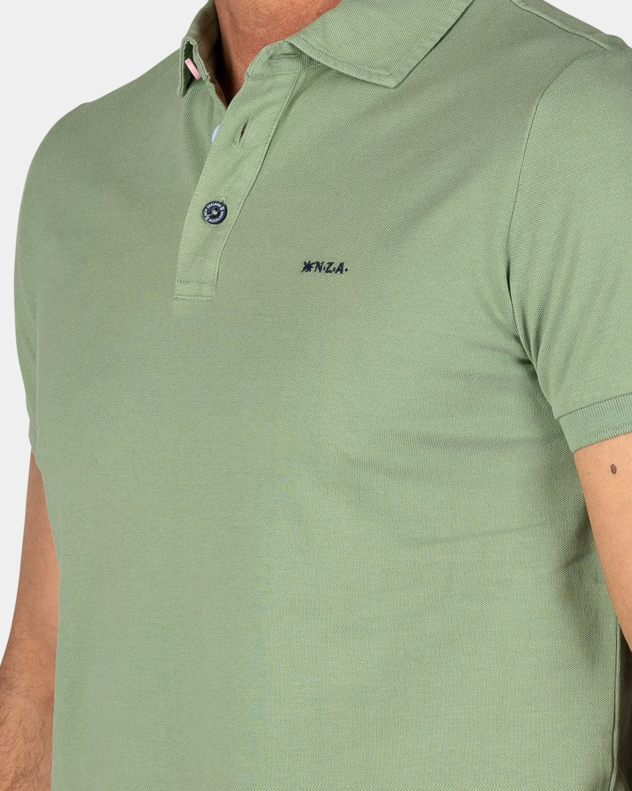 Effen katoenen lichtgroene polo