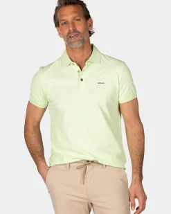 Effen katoenen mintgroene polo