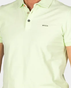 Effen katoenen mintgroene polo