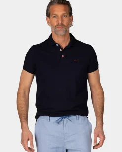 Effen katoenen navy polo