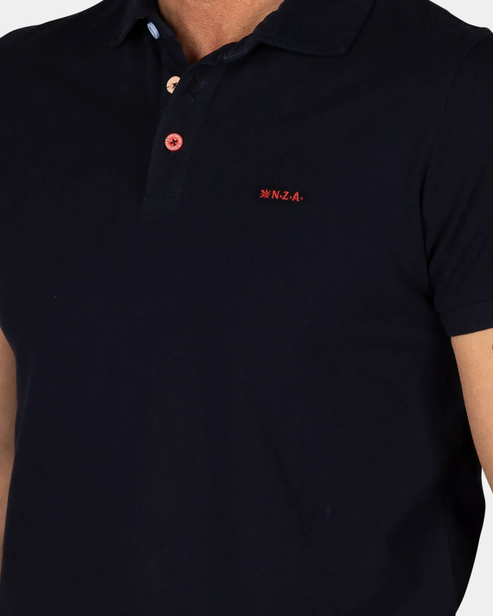 Effen katoenen navy polo