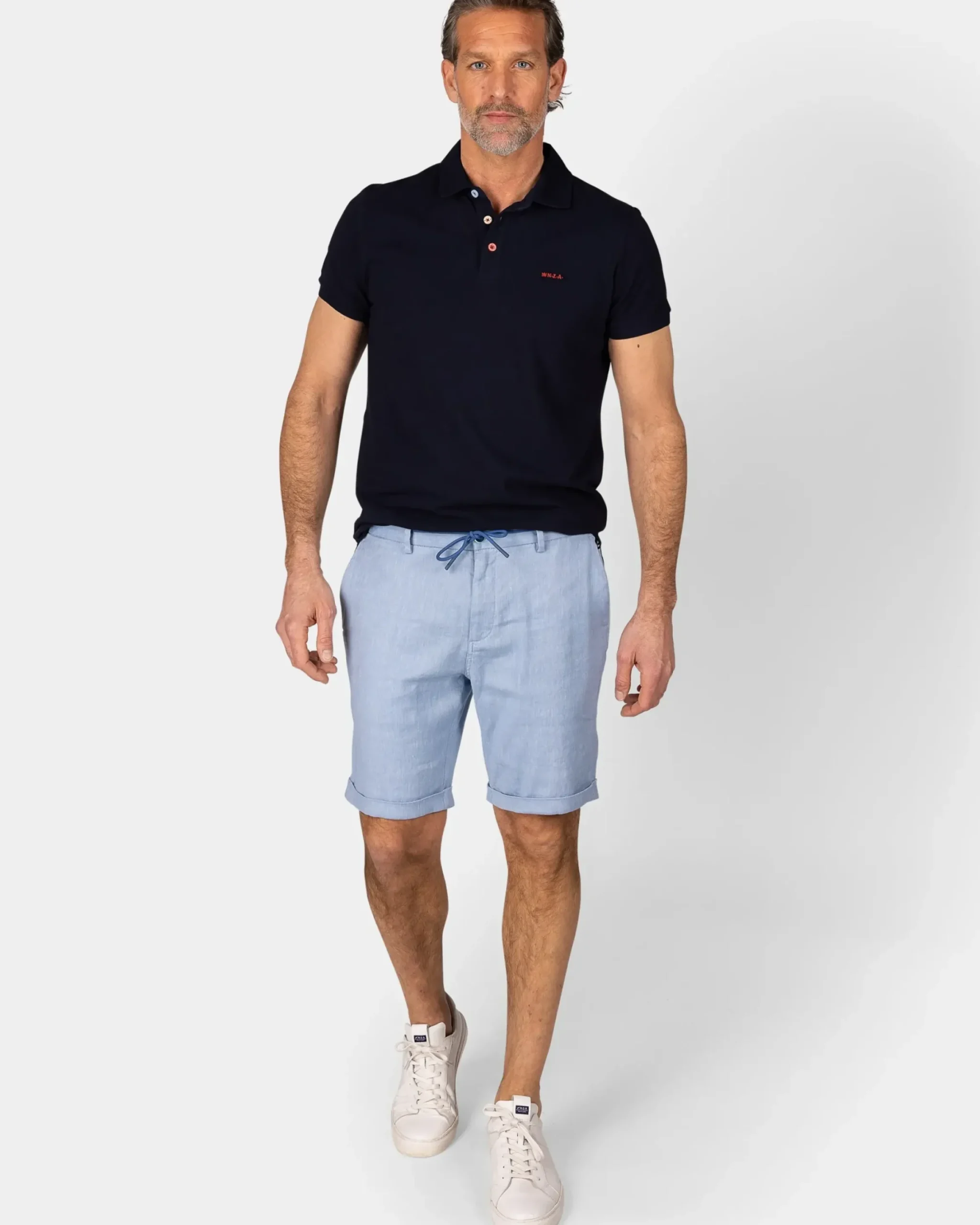 Effen katoenen navy polo