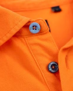 Effen katoenen oranje polo