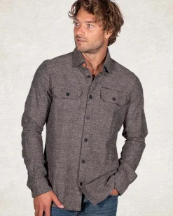 Effen katoenen overshirt - Pitch Navy