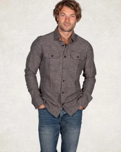 Effen katoenen overshirt - Pitch Navy