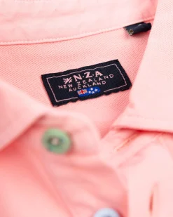 Effen katoenen pastelroze polo