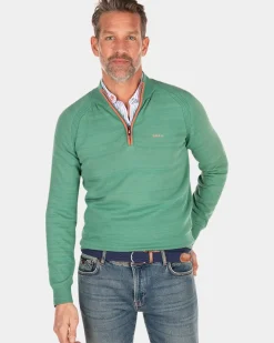 Effen katoenen trui - Amazon Green