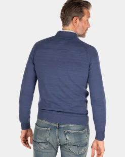 Effen katoenen trui - Dusk Navy