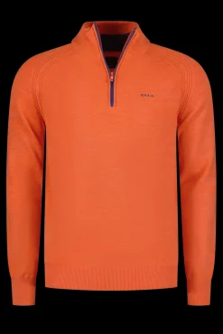 Effen katoenen trui - Golden Orange