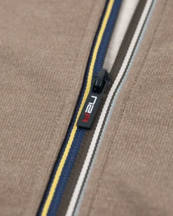 Effen katoenen vest met stretch groen