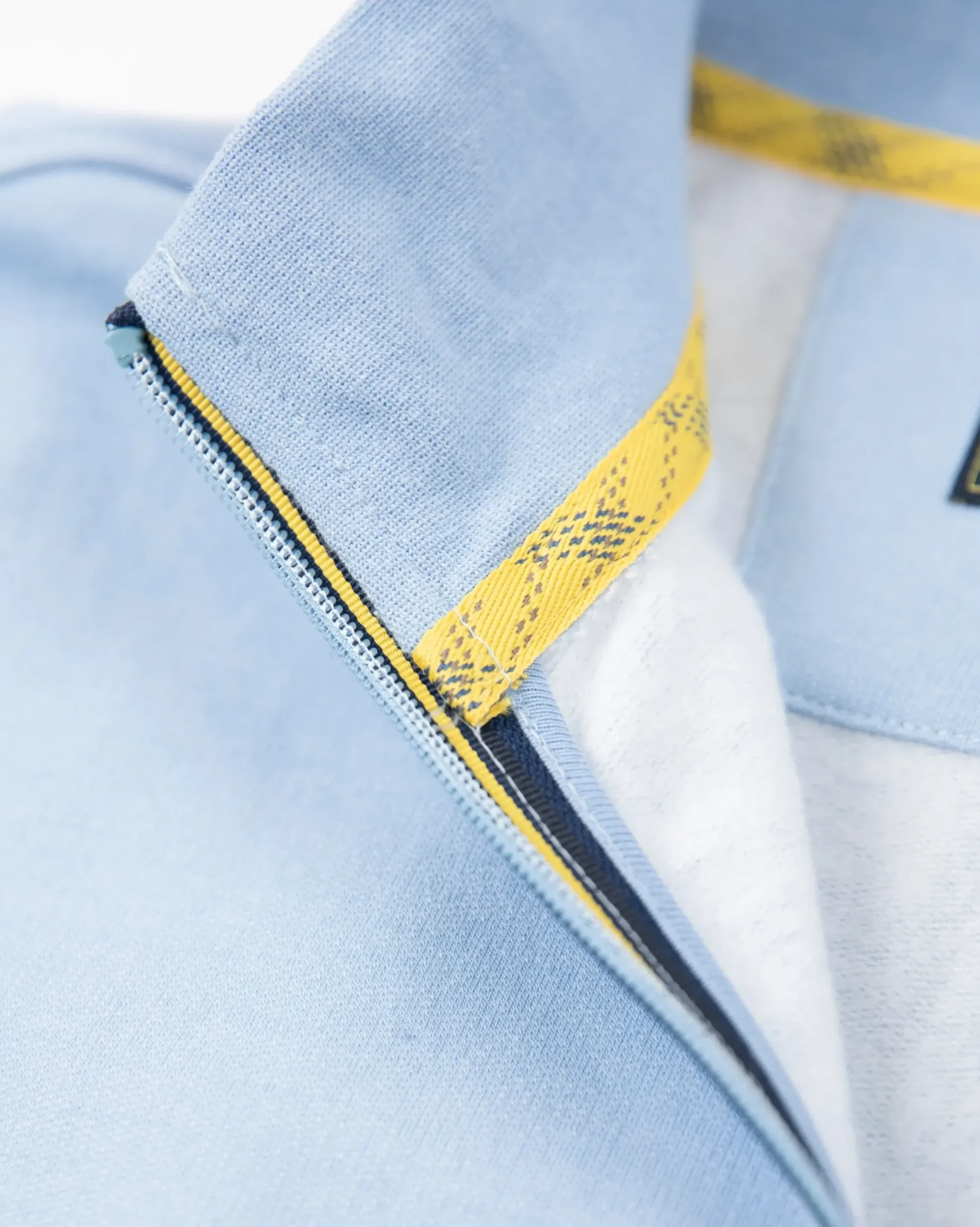 Effen katoenen vest met stretch Pale Blue