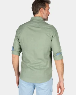 Effen linnen overhemd in veel kleuren - Mellow Army