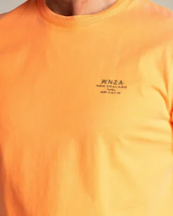 Effen oranje katoenen t-shirt met ronde hals