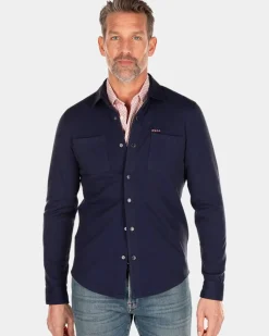 Effen overhemd met lange mouwen - Traditional Navy