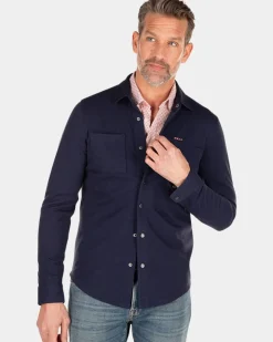 Effen overhemd met lange mouwen - Traditional Navy
