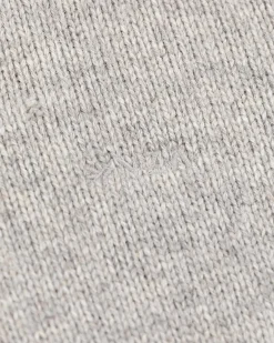 Effen pullover met halve rits - Grey Melange