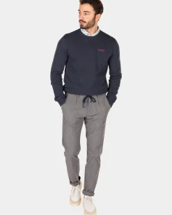 Effen sweater met ronde hals - Traditional Navy