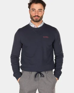 Effen sweater met ronde hals - Traditional Navy