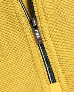 Effen trui met halve rits Arapohue - Sunbeam Yellow