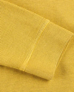 Effen trui met halve rits Arapohue - Sunbeam Yellow