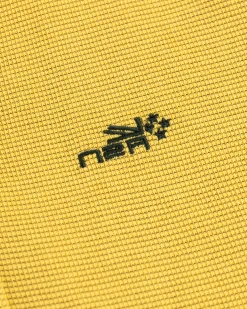 Effen trui met halve rits Arapohue - Sunbeam Yellow